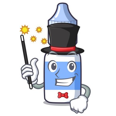 Sihirbaz göz damlaları ile karakter vektör illüstrasyon izole