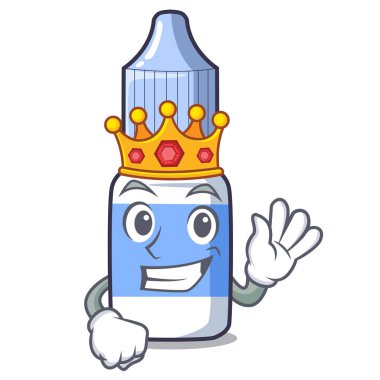 Karakter vektör çizim ile izole kral göz damlası