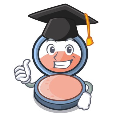 Mezuniyet blosh üzerinde şekil karakter vektör çizim içinde