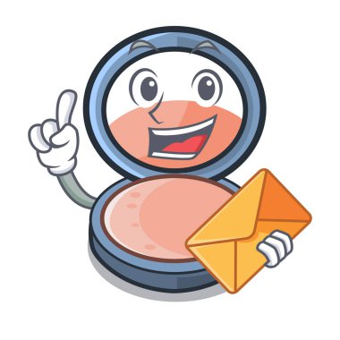 İle zarf blosh şekil karakter vektör çizim içinde-