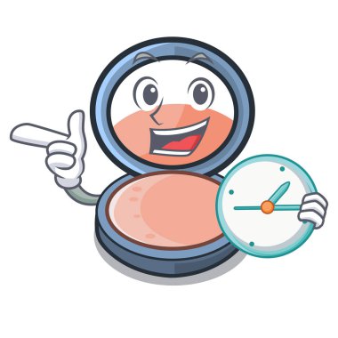 İle saat blosh şekil karakter vektör çizim içinde-