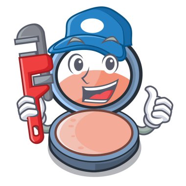 Tesisatçı allık karikatürler vektör çizim ile izole