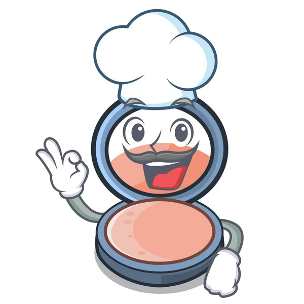 Chef Blosh Ilustração Vetor Caracteres Forma — Vetor de Stock