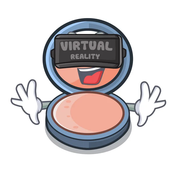 Virtual Reality Blosh Mascot Dressing Table Vector Illustration — Stock Vector