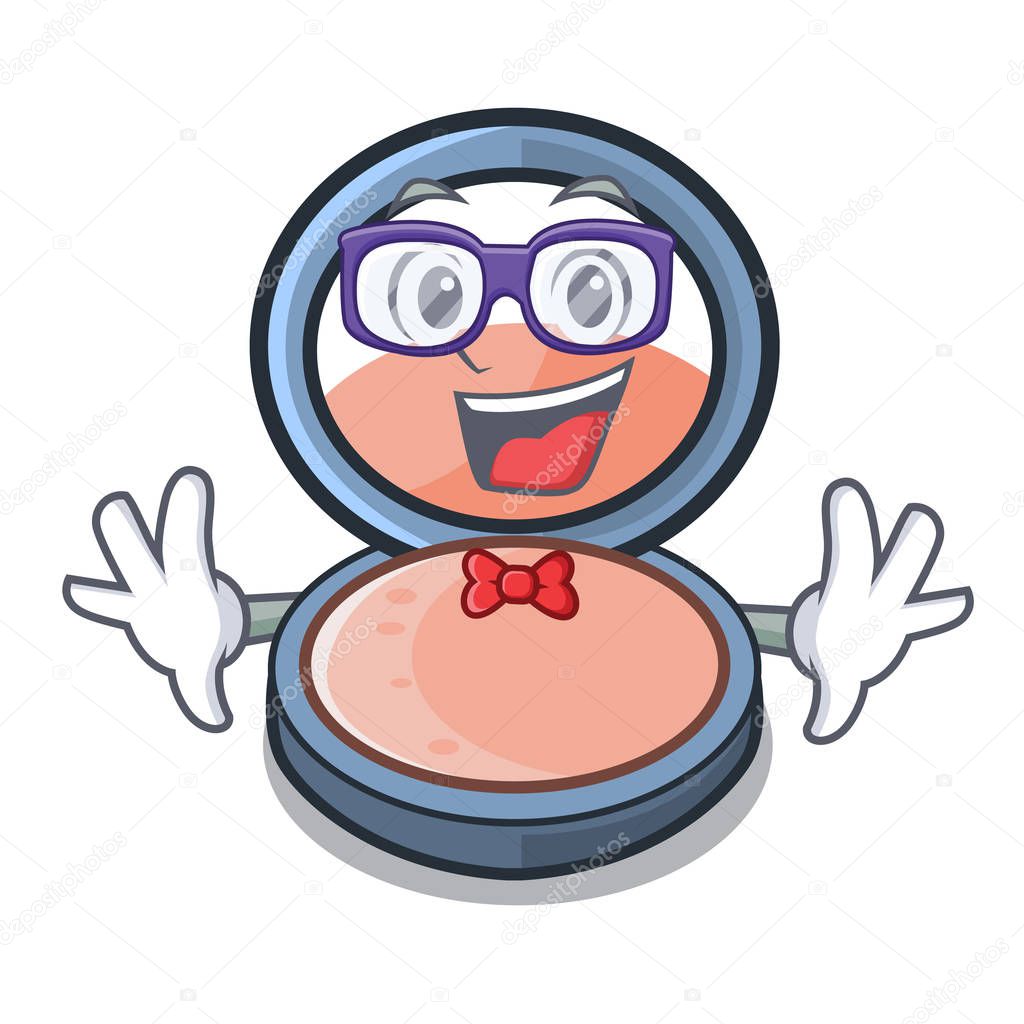 Geek blosh on in the shape character vector illustration
