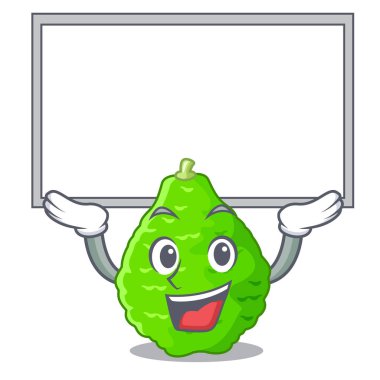 Yönetim Kurulu Güney Afrika'da bir kabile kireç sepet sebze maskot vektör çizim kadar