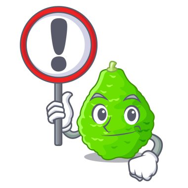 İşareti Güney Afrika'da bir kabile kireç sepet sebze maskot vektör çizim ile