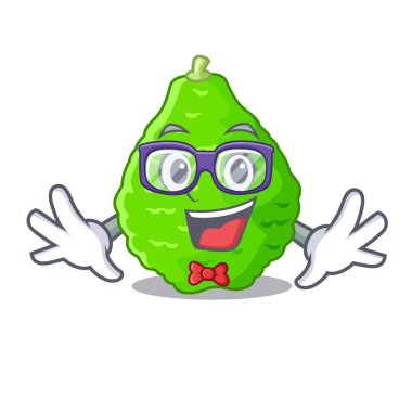 Geek Güney Afrika'da bir kabile kireç dilimleri karikatür plaka vektör çizim