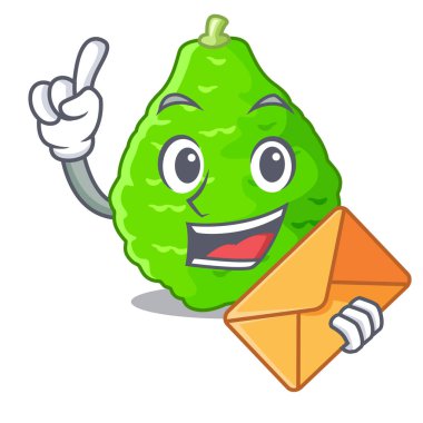 Zarf Güney Afrika'da bir kabile kireç dilimleri ile karikatür plaka vektör çizim