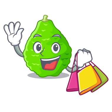 Güney Afrika'da bir kabile kireç dilimleri karikatür plaka vektör çizim üzerinde alışveriş