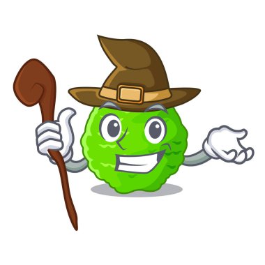 Cadı Güney Afrika'da bir kabile kireç karakter şekli vektör çizim