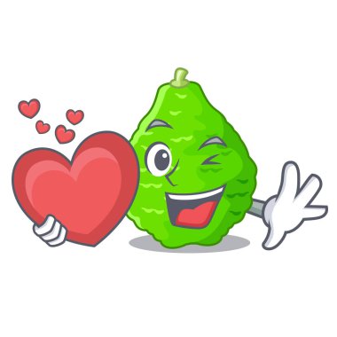 Karakter şekli vektör çizim ile kalp Güney Afrika'da bir kabile kireç