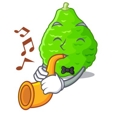 Karakter şekli vektör çizim ile trompet Güney Afrika'da bir kabile kireç