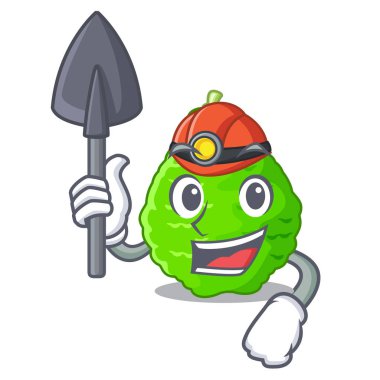 Madenci Güney Afrika'da bir kabile kireç karakter şekli vektör çizim