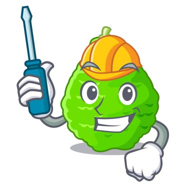 Otomotiv kireç Güney Afrika'da bir kabile karikatürler vektör çizim ile izole