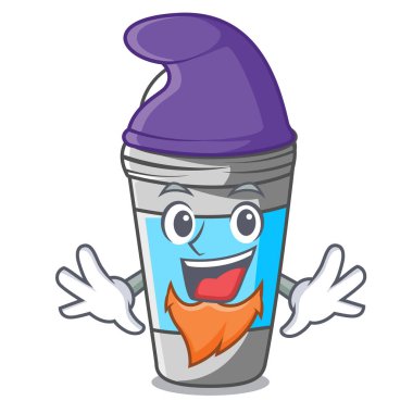 Elf deodorant maskot vektör çizim yukarıda üzerinde rulo