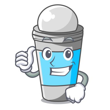 Yaşasın deodorant çizgi film şişe vektör çizim içinde rulo