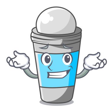 Çizgi film şişe vektör çizim deodorant roll sırıtarak