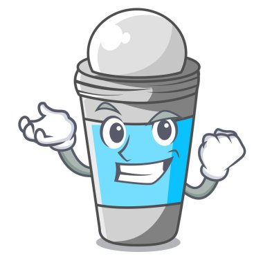 Çizgi film şişe vektör çizim deodorant üzerinde başarılı rulo