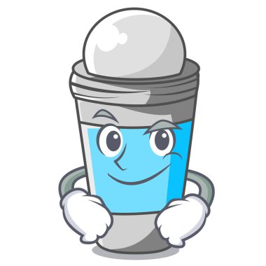 Çizgi film şişe vektör çizim deodorant Smirking roll