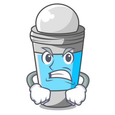 Kızgın deodorant rulo karakter çanta illüstrasyon vektör