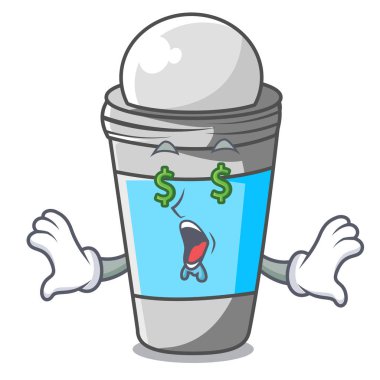 Para göz roll üzerine karikatür vektör çizim ile izole deodorant