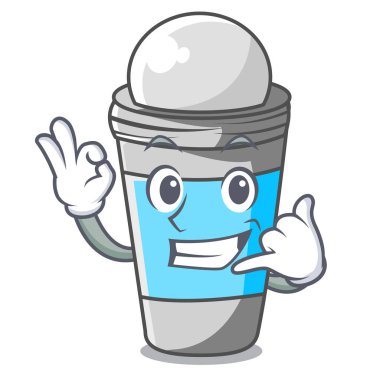 Bana çizgi film vektör çizim ile izole deodorant roll çağrıda