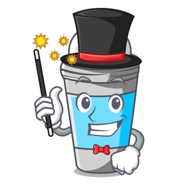 Sihirbaz roll üzerine karikatür vektör çizim ile izole deodorant