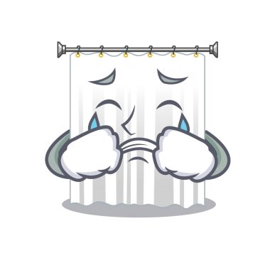 Ağlayan karikatür duş perdeleri çok güzel vektör çizim vardır