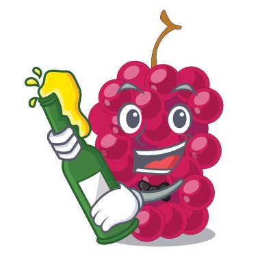 Çizgi film vektör çizim ile izole bira mulbery meyve ile