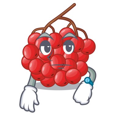 Üvez meyveleri ile maskot vectorb illüstrasyon izole bekliyor