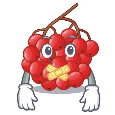 Sessiz üvez meyveleri ile maskot vectorb illüstrasyon izole