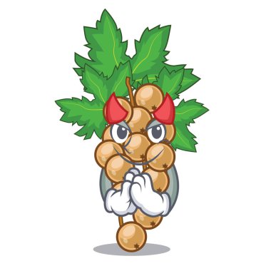 Şeytan carrunt karakter şekli vektör çizim içinde beyaz