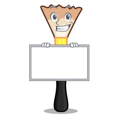 Karakter makyaj çantası vektör çizim kurulu allık ile sırıtarak