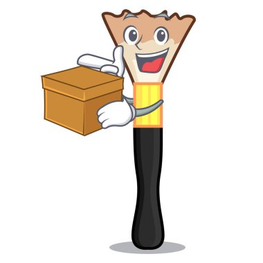 Bir çizgi film tuvalet masası vektör çizim üzerinde ile kutusu allık