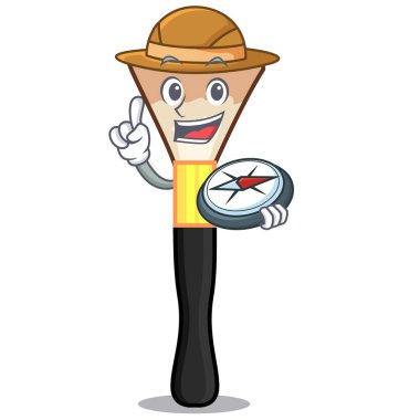 Çizgi film vektör çizim ile izole explorer allık