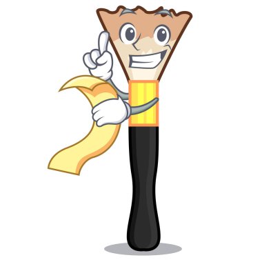 Menü allık ile çizgi film vektör çizim içinde izole