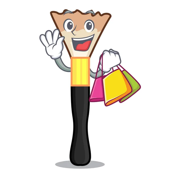 Shopping Rougisseur Sur Une Illustration Vectorielle Coiffeuse Dessin Animé — Image vectorielle
