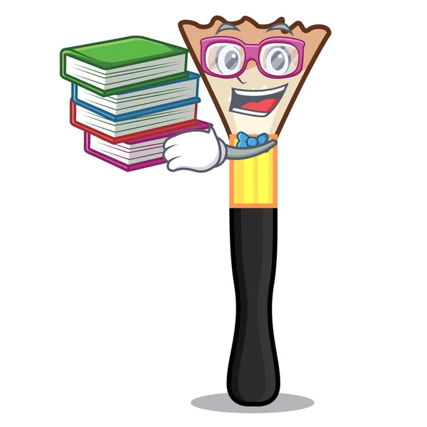 Student Book Blusher Shape Mascot Vector Illustration — Stock Vector