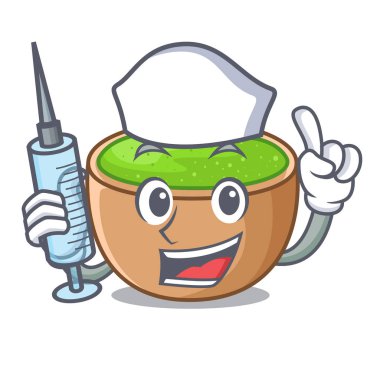 Çizgi film şekil vektör çizim hemşire matcha tozu