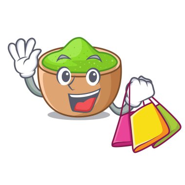 Çizgi film şekil vektör çizim tozu Matcha alışveriş