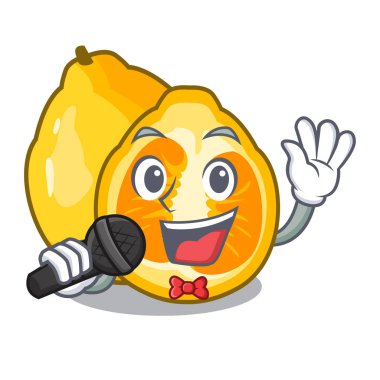 Şarkı ugli meyve karikatür buzdolabı vektör çizim