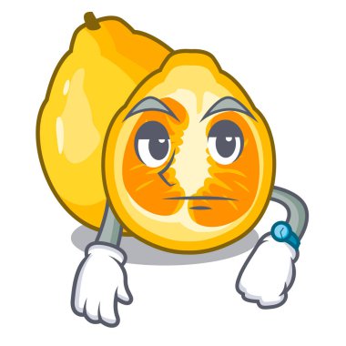 Karakter şekli vektör çizim çirkin meyve bekliyor