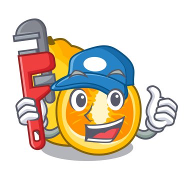 Tesisatçı çirkin meyve karakter şekli vektör çizim