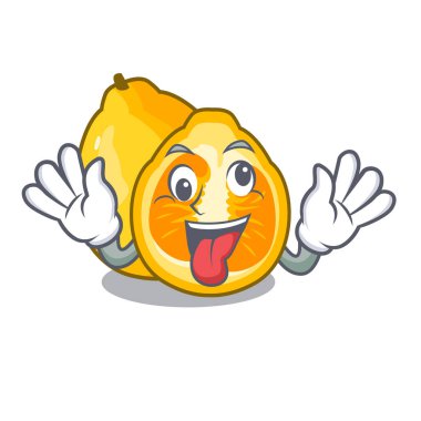 Karakter şekli vektör çizim deli çirkin meyve