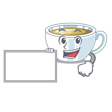 Bir cam maskot vektör çizim kurulu zencefil çay ile