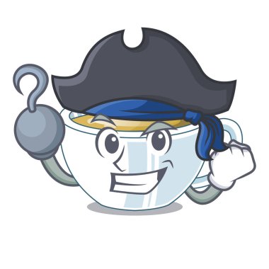 Bir cam maskot vektör çizim korsan zencefil çayı