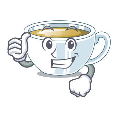 Zencefil çayı karakter ahşap masa vektör çizim yukarıda yaşasın