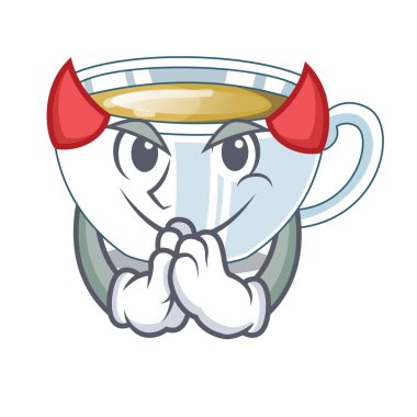 Çizgi film şekil vektör çizim şeytan zencefil çayı