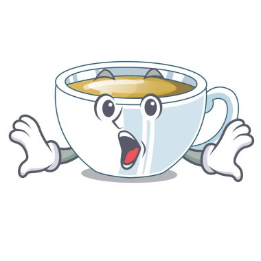 Çizgi film şekil vektör çizim sürpriz zencefil çayı